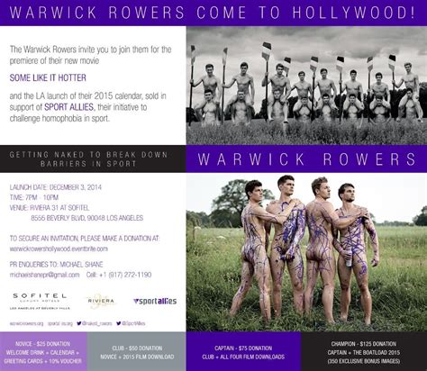 nude rowers|The Warwick Rowers: Bigger, Longer & Uncut